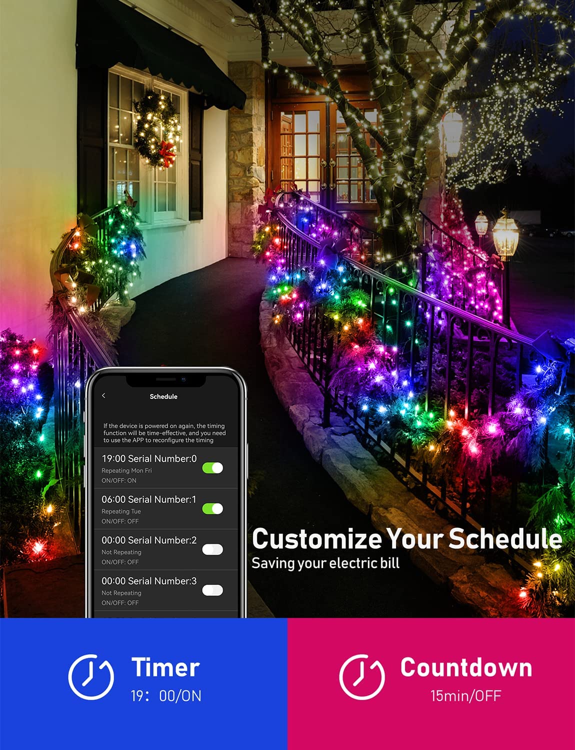 Outdoor Christmas Lights 5M 50LED